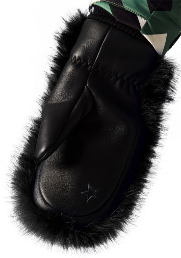 detail Women\'s Gloves Perfect Moment Faux Fur Mitten Black