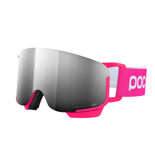 detail Children's ski goggles POC POCito Nexal Fluorescent Pink/Partly Sunny Silver
