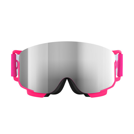 detail Children's ski goggles POC POCito Nexal Fluorescent Pink/Partly Sunny Silver