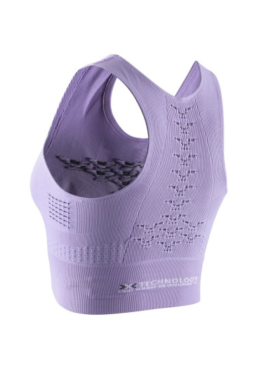 detail Women's sports bra X-Bionic® Energizer 4.0 Fitness Crop Top Wmn Bright Lavender/White