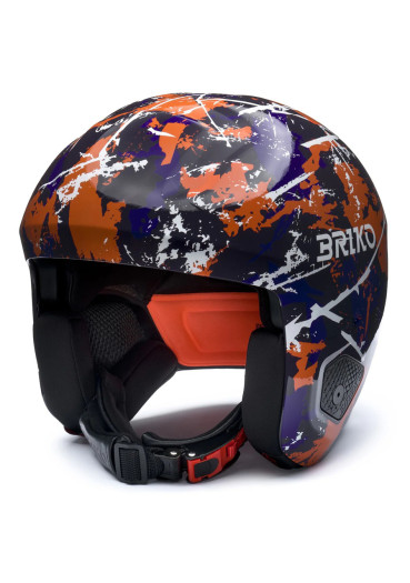 detail Ski helmet Briko VULCANO 2.0 GRAPHIK-Shiny Orange Meteo