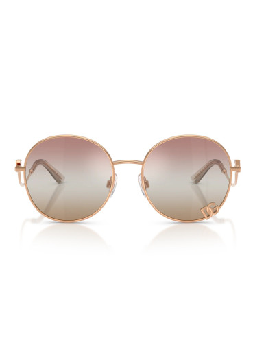 detail Dolce & Gabbana DG2324 1298EL56 Rose Gold/Rose Brown Sunglasses