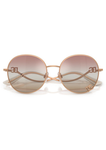 detail Dolce & Gabbana DG2324 1298EL56 Rose Gold/Rose Brown Sunglasses
