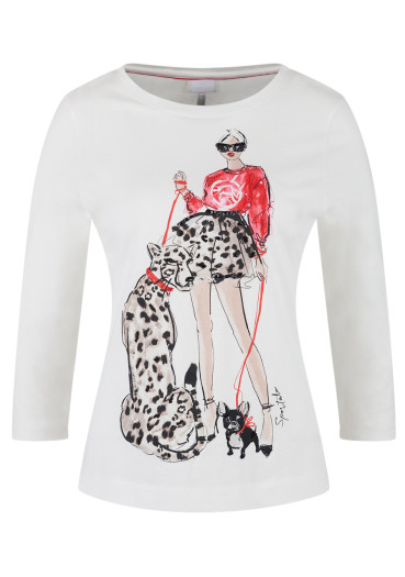 detail Women's  T-shirt Sportalm Fiorella 250312 Egret (03)