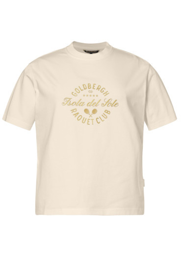 detail Women's T-shirt Goldbergh Aurelia Short Sleeve Top Champagne