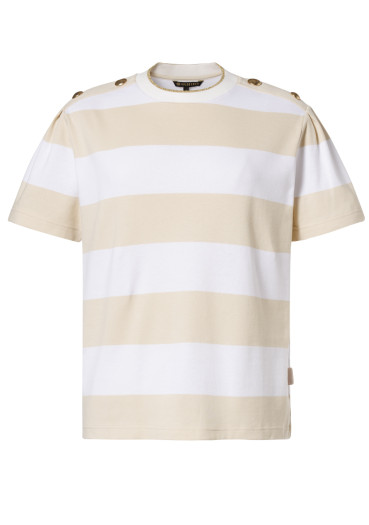 detail Goldbergh Lido Short Sleeve Top Champange/White
