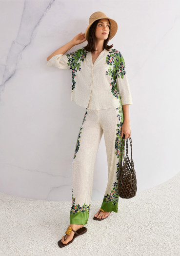 detail Women´s blouse Marc Cain AC 51.37 W42 Blouse Bright Ecru 112