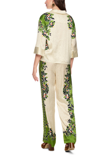 detail Women's trousers Marc Cain AC 81.70 W42 Pants Bright Ecru 112
