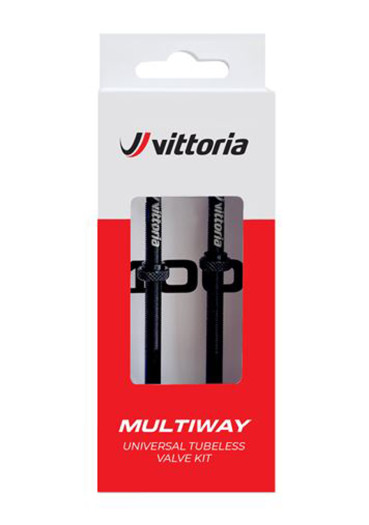 detail Vittoria Multiway Tubeless Valve Alloy Black 80mm (2 Pcs)