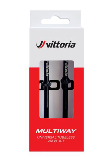 detail Vittoria Multiway Tubeless Valve Alloy Black 60mm (2 Pcs)