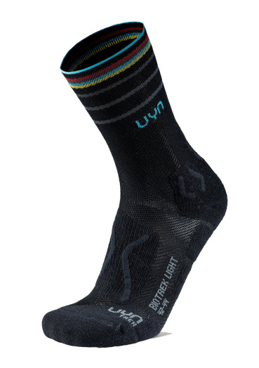 detail Women's socks UYN Woman Biotrek Light Socks Black/Turquoise B116