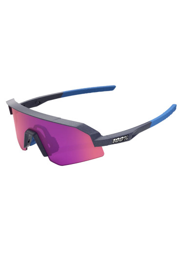detail Children's sunglasses 100% Slendale YOUTH Satin Storm Metallic - Purple Mirror Lens