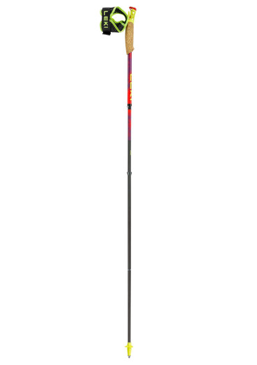 detail Trail poles Leki Ultratrail FX.One SL, bright red-violet-neonyellow