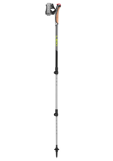 detail Trekking poles Leki Traveler Alu, black-silvergray-neonyellow, 90 - 130 cm