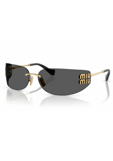detail Miu Miu MU A51S 5AK5S075 Sunglasses Gold/Dark Grey