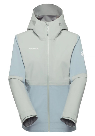 detail Mammut Linard Guide HS Hooded Jacket Women Nebla-Silver