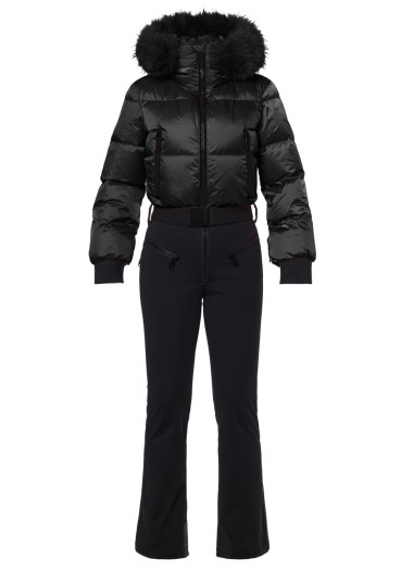 detail Women´s overalls Goldbergh Sayaka Ski Suit Faux Border Black
