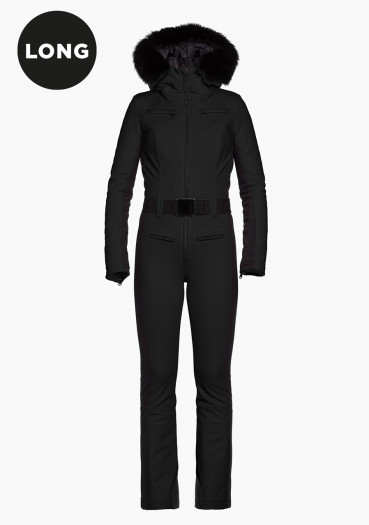 detail Women's overalls Goldbergh Parry Long Ski Suit Faux Border Black