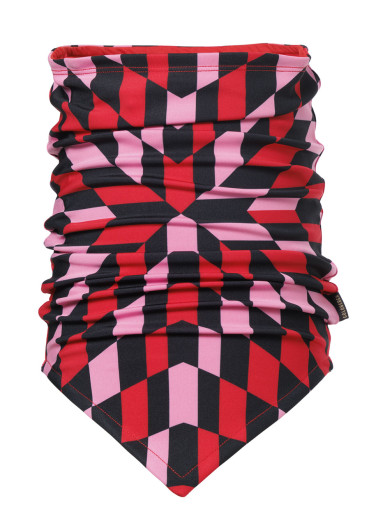 detail Women´s neckwarmer Goldbergh Noa Neckwarmer Spiral Chess Red