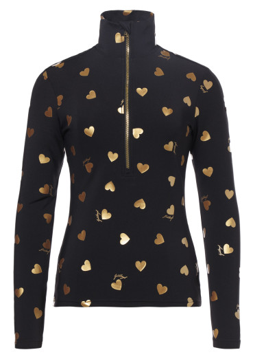 detail Women's turtleneck Goldbergh Aimi Ski Pully Black/Gold