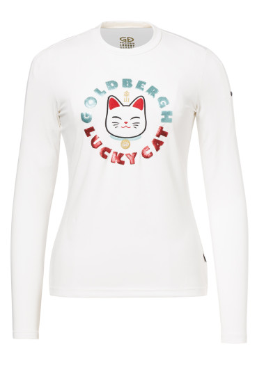 detail Women´s T-shirt Goldbergh Neko Long Sleeve Top Snow White