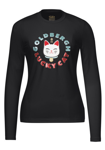 detail Women´s T-shirt Goldbergh Neko Long Sleeve Top Black
