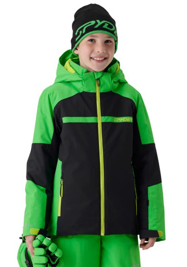 detail Children\'s ski jacket Spyder Challenger Jacket Black