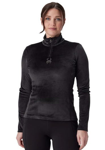 detail Women\'s functional sweatshirt Spyder Shimmer Bug 1/2 Zip Black