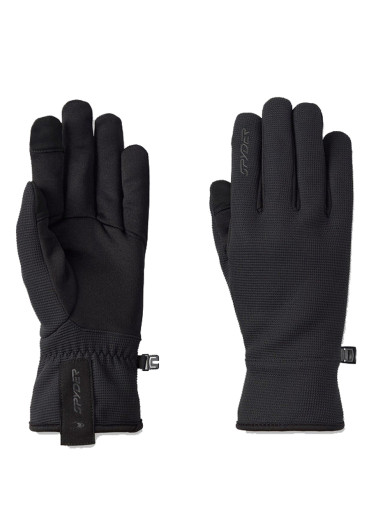 detail Spyder Bandit Sweater Fleece Gloves Black