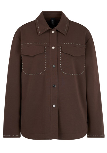 detail Women's jacket Marc Cain BS 31.20 J09 Jacket 697 Seal Brown