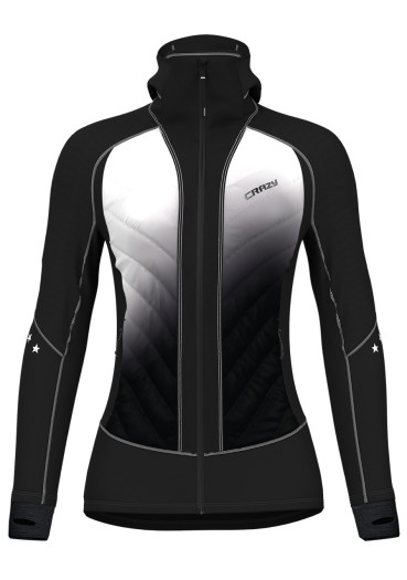 detail Women's hybrid jacket Crazy Jacket Channel Woman White-Black