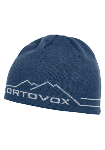 detail Ortovox Peak Beanie Blue Nunatak
