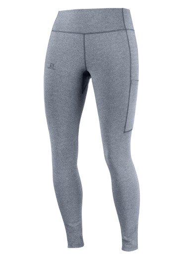 detail Women's leggings Salomon Outline Tight W Ebony / Heather