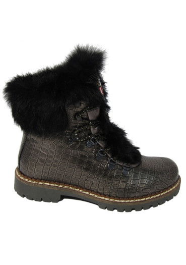 detail Women's luxury fur boots Nis 1515404A/41 Scarponcino Pelle Vitello