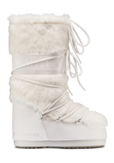 detail Women's snow boots Tecnica Moon Boot Icon Faux Fur White