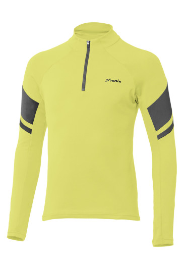 detail Men's turtleneck Phenix 17 ES772LS04 Snow Trail 1/2 Zip lime