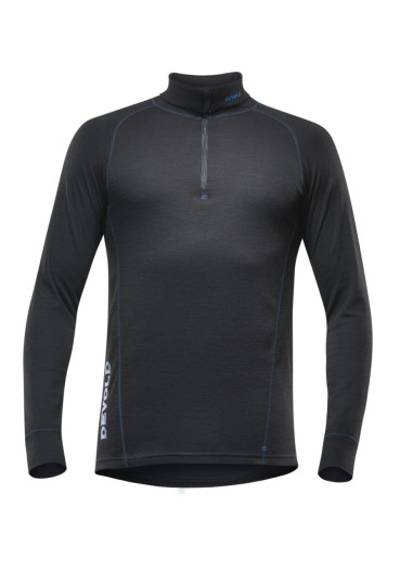 detail Men's T-shirt DEVOLD DUO ACTIVE MAN ZIP NECK BLK