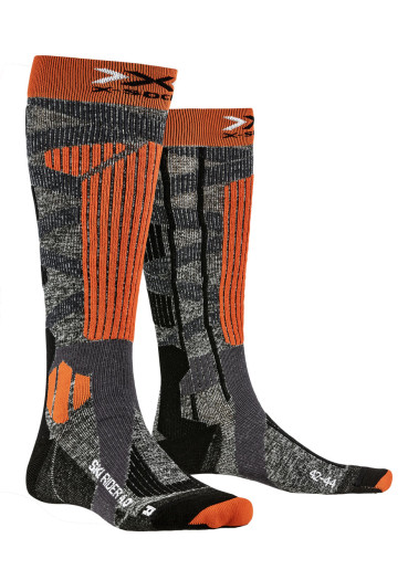detail X-SOCKS® Ski Rider 4.0 Stone Grey Melange/X-Orange