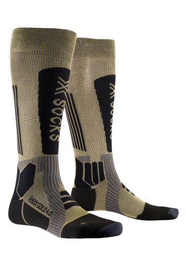detail X-SOCKS® HeliXX GOLD 4.0 S001 Gold/Black Men’s Ski Socks 