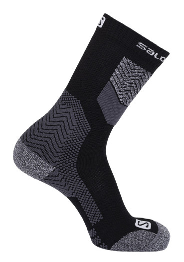 detail Socks Salomon Outpath Wool Black / forged Iron
