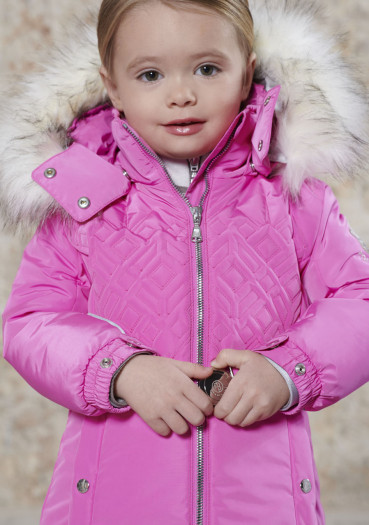 detail Children's jacket Poivre Blanc W20-1003-BBGL/A rubis pink