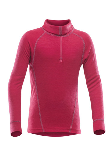 detail Girl's shirt DEVOLD DUO ACTIVE KID ZIP NECK
