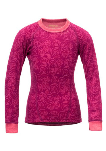 detail Children's Shirt Devold Active Kid Plum