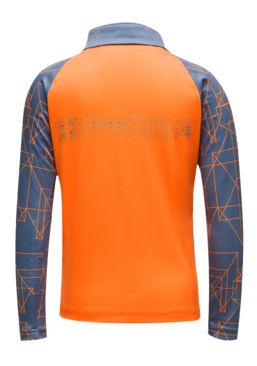 detail Children's turtleneck SPYDER 196079-824 -MINI MAZE-ZIP T-NECK-BRYTE ORANGE