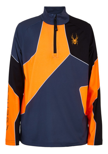 detail Children's turtleneck Spyder Boys Divide-Zip T-Neck-ebony boe 