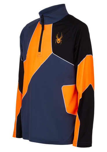 detail Children's turtleneck Spyder Boys Divide-Zip T-Neck-ebony boe 