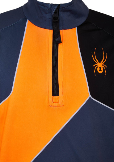 detail Children's turtleneck Spyder Boys Divide-Zip T-Neck-ebony boe 