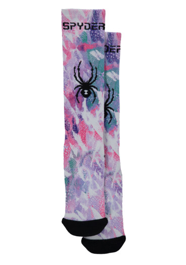 detail Children's knee socks Spyder Grils Peak downhill dots print