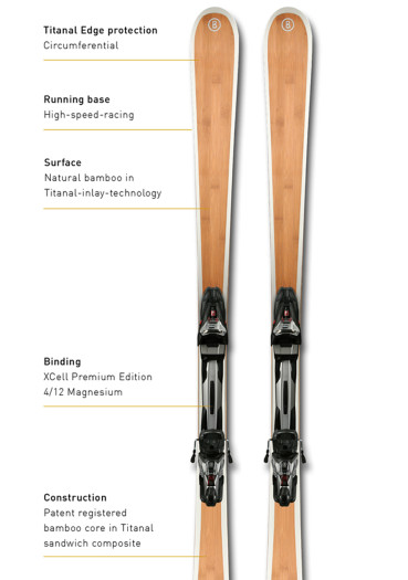 detail Bogner Ski Bamboo RK+Vázání set