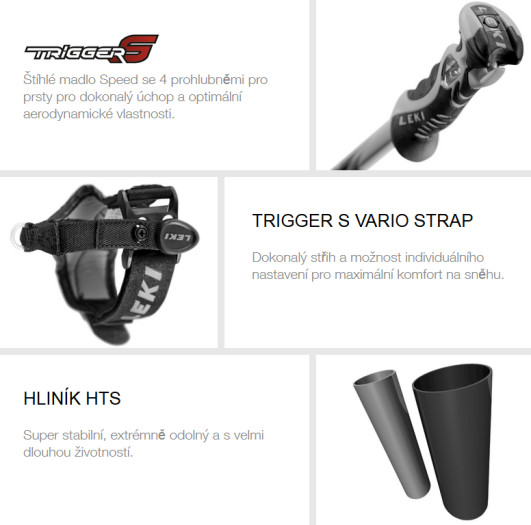 detail Leki Spitfire sjezdové hole